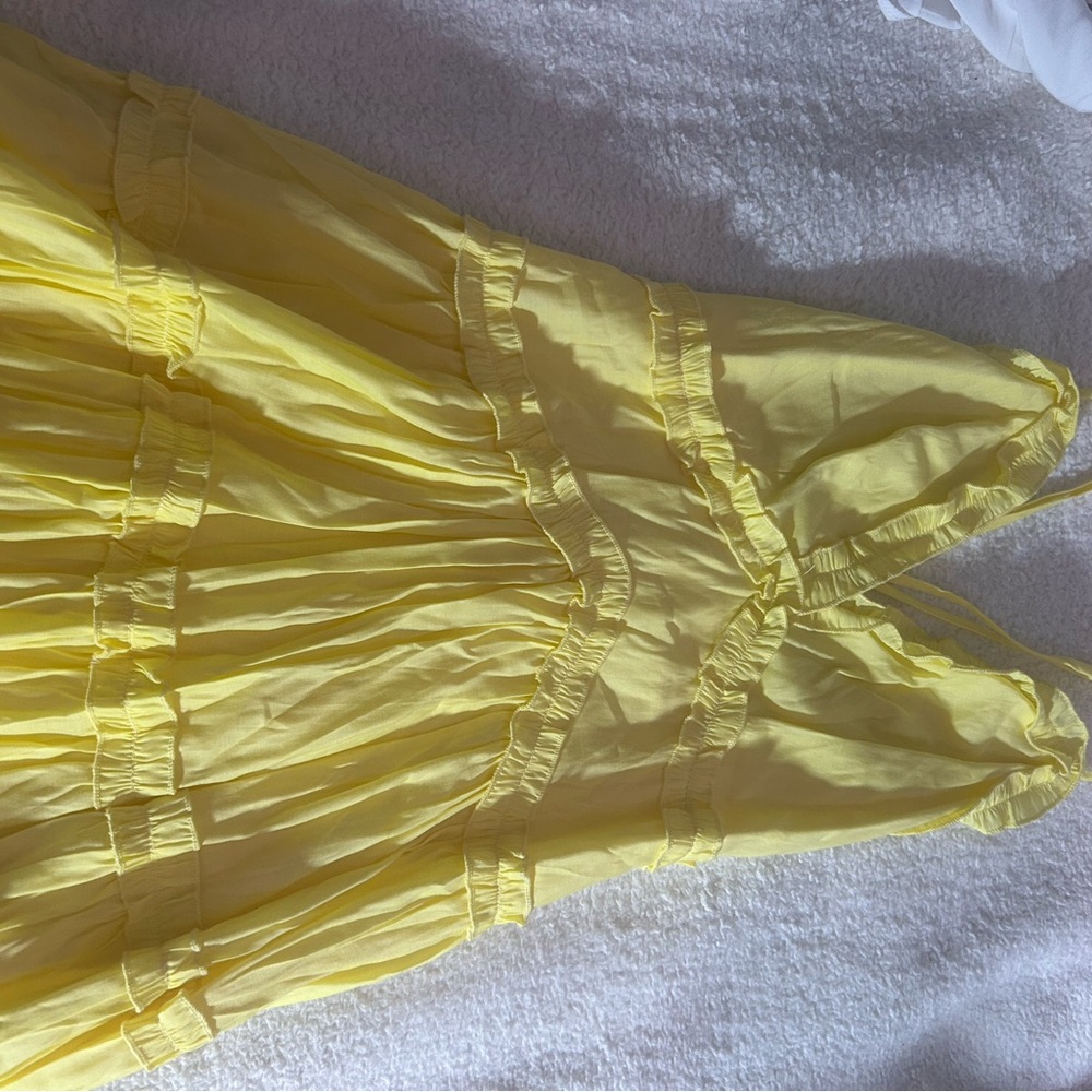 Yellow Backless Dress